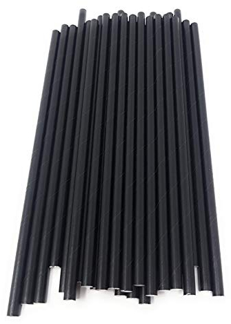 Premium Paper Straws [Pack of 25 Drinking Straws] by Picture Perfect Party (Green with White Snowflakes)