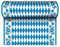 Papstar 24 m x 40 cm Tischläufer Stoffähnlich, Airlaid Bayrisch Blau auf Rolle, Tischdecke Raute Oktoberfest