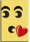 Magnet - Emoji Küsschen - Gr. ca. 8 x 5,5 cm - 37210 - Küchenmagnet