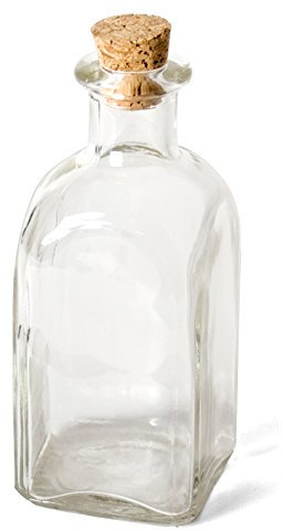 Gerimport Botella Frasco de Cristal con tapón de Corcho 120ml
