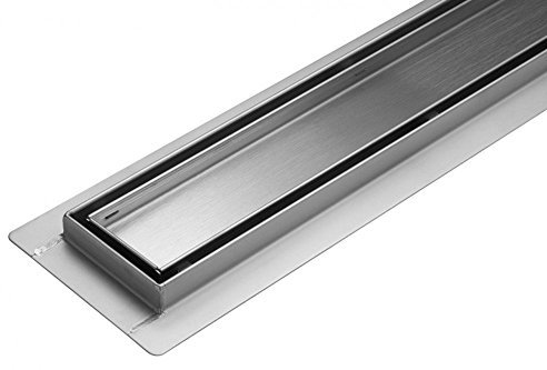 Duschrinne Bodenablauf Madeira 50 cm Edelstahl Siphon Befliesbar Ablaufrinne Ultra Flach