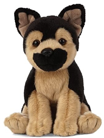 Living Nature Soft Toy - Stofftier Schäferhund Welpe (16cm), Unbekannt, Braun und Schwarz