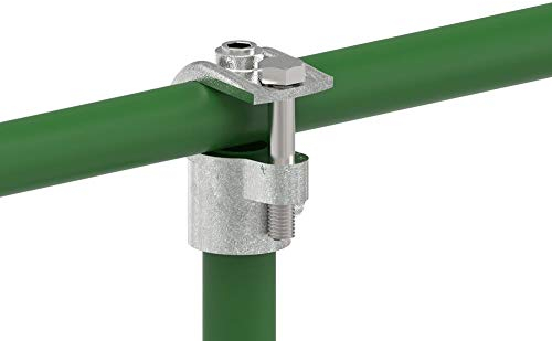 Fenau | T-Verbinder/T-Stück, offen, 90°, Ø 33,7 mm, Rohrverbinder, Temperguss galvanisiert, feuerverzinkt, inkl. Schrauben
