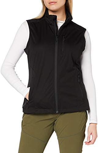 CMP Gilet Softshell Waterproof, Donna, 48, Nero