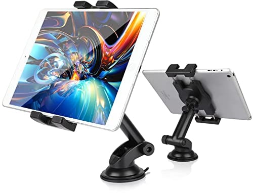 Linkstyle Soporte de teléfono de Coche, Ajustable 360 Ventosa Tablet Soporte para iPhone iPad Galaxy 5.5-11.0 Pulgadas