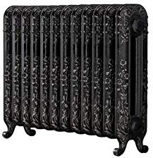 The Daisy 597 Vertical Cast Iron Radiator 12S Silver Highlight 597 x 814