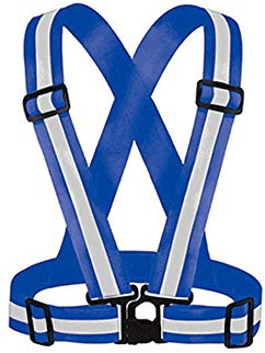 Mintice Blau Reflektierend Sicherheit Warnweste Reflektorweste Running Sicherheitsweste Schaltstreifen Fahrrad Laufweste Jacke Hell Sport Weste Gürtel Karosserie Laufbekleidung Einstellbar Warnung