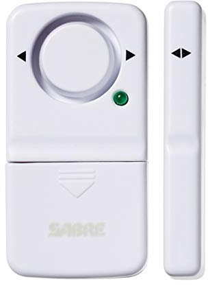 SABRE HS-DWA-UK Loud 120 dB Home Security Burglar Alarm | Easy DIY installation for windows or doors with siren, disarm or chime modes | 1 pack