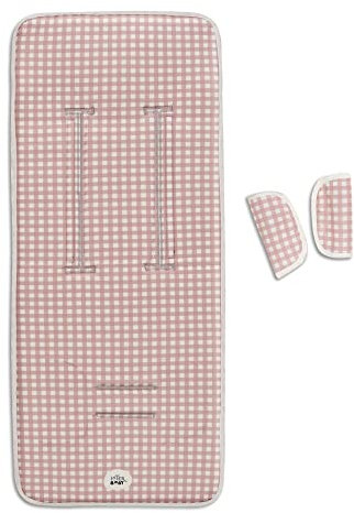 Colchoneta silla paseo universal transpirable de algodon (Vicky rosa)