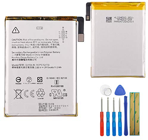 E-yiiviil Ersatzakku G013A-B Kompatibel mit Google Pixel 3 5.5 2915MAH with Tools