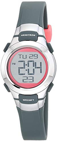Armitron Sport Women's Digital Chronograph Resin Strap Watch, 45/7012 Dark Grey