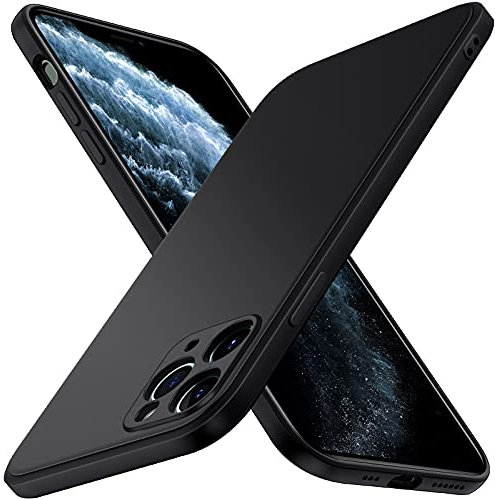 iVoler Cover in Silicone per iPhone 11 PRO 5.8 Pollici con Protezione della Fotocamera, Ultra Sottile Custodia in TPU Morbida Anti-Graffio Antiurto Protettiva Case, Nero