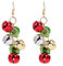 Bunte Weihnachtliche Jingle Bells Baumelnde Ohrringe für Mädchen Damen Ornamentkette Hake Ohrringe Weihnachts Ohrringe Party Ohrschmuck