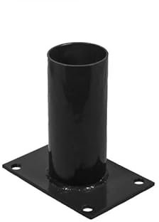 EASY CLOTURE Platine de Fixation pour portillon Nice Gate diamètre 60 mm Noir