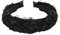 axy Haarreif mit Blumenkranz Look Wunderschön Vintage Look zur Hochzeit Stirnband Haarschmuck Damen Haarreifen HRBLU1 (Schwarz)