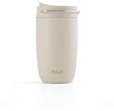 EQUA Thermobecher 300ml, Edelstahl, doppelisoliert, bis zu 4h heiß,100% dicht, grau