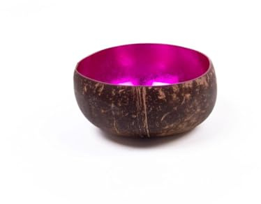 NaDeco Kokosnuss Schale Ø 13 cm, Höhe 5 cm, Deko Schale aus Kokosnuss | Von Hand in Thailand gefertigt und außen poliert — für Schmuck und Snacks, fürs Badezimmer und die Ablage