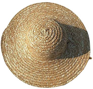 ASESHYPD Sombreros del Sol Retro Chino bambú Rattan Pescador Hecho a Mano Sombrero de Paja Cubo de Paja (Color : 47CM)