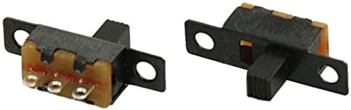 5 pezzi 50V 0.5A 3 Pin 2 Posizioni Accensione/spegnimento 1P 2T Interruttore a scorrimento 3 pin