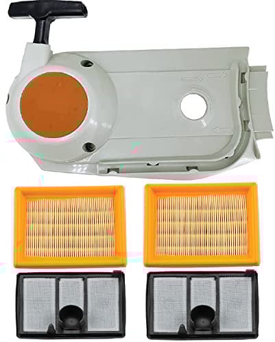Hippotech TS700 4224-190-0306 Recoil Pull Starter for Stihl Cut Off Saw with 4224 141 0300 Air Filter Tune Up Kit for Stihl TS700 TS800 Cutquik Cut-Off Saws 42241410300 42241401801 Chainsaw Parts Kit