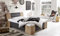 moebel-dich-auf Futonbett LINZ 140 x 200 Schlafzimmerbett Bett in 2 Farben optional mit Lattenrost (Artisan Eiche/anthrazit, ohne Rollrost)