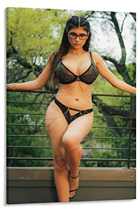 XINGSHANG Mia Khalifa Poster Leinwand Wandkunst Poster Dekorativ Modern Home Druck Bild Kunstwerke Poster 50 x 75 cm