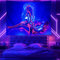 NYRZT Schwarzlicht-Wandteppich, großer brennender Liebhaber, UV-reaktiv, psychedelisch, Neon-Wandteppich, Wandbehang für Erwachsene, Schlafzimmer, Liebhaber, Zimmer, Wohnheim, Dekoration, 203,2 x