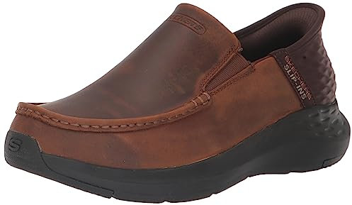 Skechers Parson Oswin Zapatillas sin Cordones para Hombre, Marrón, 46 EU
