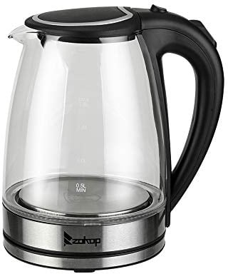 HD-1857-A 220V 2000W 1.8L Electric Glass Kettle UK Plug LED Lighting, Boil Dry and Overheat Protection Electric Kettles and Hot Water Dispensers