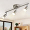 Glitzerlife LED Deckenstrahler 3 Flammig Deckenleuchte- Deckenlampe GU10 Deckenspot Modern Flurlampe Schwenkbar 330° Drehbar Strahler Silber Decke für Küche Schlafzimmer Esszimmer Ohne Leuchtmittel