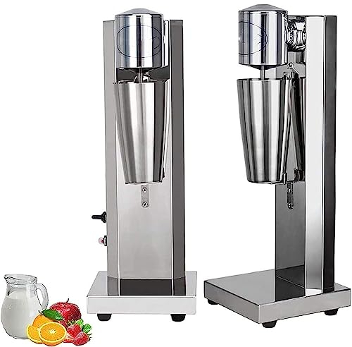 Máquina Frappe, licuadora eléctrica de una sola cabeza, batidora comercial, acero inoxidable con taza de 750 ml for mezclar cóctel/café