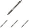 Pentel 329800 BL77-AO EnerGel Gel-Tintenroller mit Druckmechanik, 0,7 mm Kugeldurchmesser 0,35 mm Strichstärke, nachfüllbar, 1 Stück, schwarz (Packung mit 4)