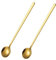 IZELOKAY 6,7 Zoll 304 Edelstahl Rührlöffel, Rührlöffel, Teelöffel, Gold Teelöffel, Eisteelöffel, 2 Stück (Gold)