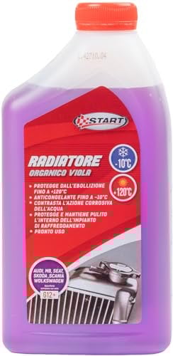 Líquido radiador orgánico violeta G12+ de 1 litro – contrarresta la acción corrosiva del agua – protege contra la ebullición hasta +120°C y actúa como anticongelante hasta -10°C