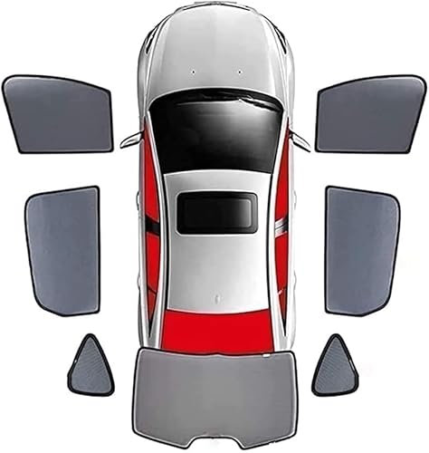 FUNSIE Auto-Sonnenschutz für Skoda Superb II Liftback 2009 2010 2011 2012 2013 2014 2015, Auto-Sonnenblende UV-Schutz Wärmeisoliert Schutz der Privatsphäre,E/7pcs-wholecar