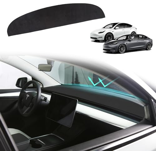 HSB Dashboard Cover Compatible for Tesla Model 3/Y, Suede Dashboard Pad Dash Mat for Model Y Model 3 2017-2021 2022 2023 Dashboard Decorative Interior Auto Accessories