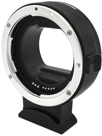 CENPEK Adattatore per Obiettivo EF EF-S con Messa a Fuoco Automatica a Attacco RF con Supporto per treppiede Rimovibile Compatibile con Fotocamere EF EF-S EOS RP R R6 R5