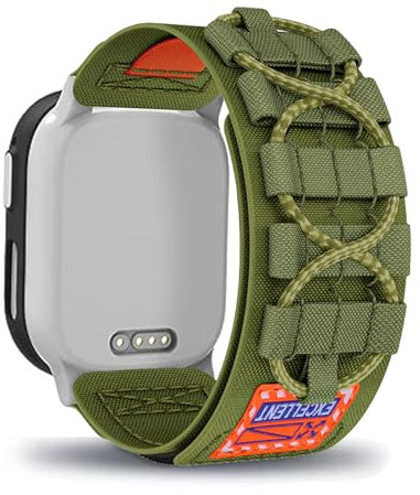 AireWiki Nylon Armband Kompatibel mit XPLORA XMOVE/XPLORA X6 Play Uhrarmband Stoff Sport Klettverschluss Quick Fit Armbänder Ersatz für XPLORA XMOVE/XPLORA X6 Play (grün)