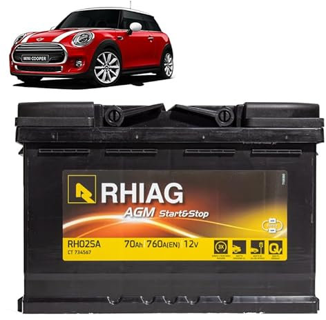 Batteria 70Ah A.G.M. per Mini F55 F56 One Cooper CooperS benzina 2013+