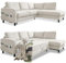 MIUFORM Wohnlandschaft L Form mit Schlaffunktion, L Sofa mit Schlaffunktion - Ecksofa Beige Big Sofa L Form mit Schlaffunktion L Couch mit Schlaffunktion Sofa Ecksofa mit Schlaffunktion und Bettkasten