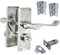 Betley Butterfly Door Handles Chrome Victorian Scroll Lever Privacy Bathroom Handle Including 2.5 Latch and 3 Hinges 118 x 40mm Home & Office Wooden Doors