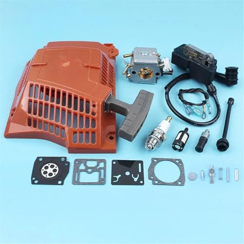 LAVAS Kit di membrana del carburatore della bobina di accensione dell'avviamento a strappo for Husqvarna 362 365 371 372 Filtro dell'olio del carburante della motosega Candela