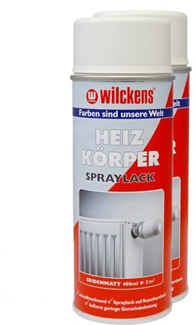 ARLI Set: Heizkörper Lackspray 4 x 400ml seidenmatt weiss weiß Schnelltrocknender Spraylack Heizkörperlackspray auf Kunstharzbasis Spraydose für Heizkörper Wasserboiler Radiatoren Warmwasserrohre