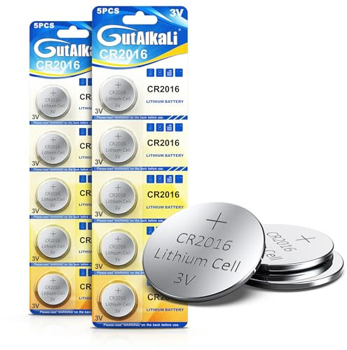 GutAlkaLi CR2016 10 Stück 3V Lithium Knopfzelle Elektro Batterien CR 2016 Lithium Batterie