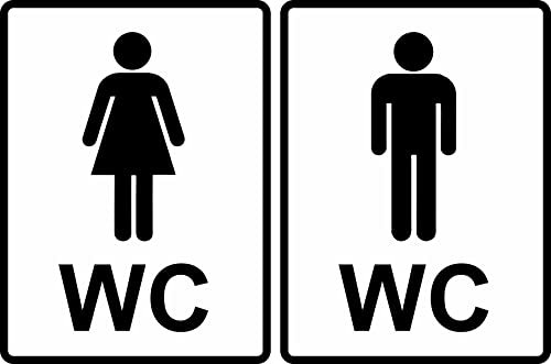 Daged WC Damen Herren Aufkleber Vinyl Sicherheitsaufkleber Alarmanlage Selbstklebende Karte Sticker TK- 047