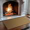 FIREWESS Alfombras para chimeneas resistentes al fuego, 122 x 71 cm, ignífugo, tapete ignífugo para estufa de leña, chimenea, color marrón