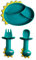BESTonZON 3st Silikonplatte Erster Löffel -kleinkind-schüssel Babygeschirr Säuglingslöffel -trainingsbesteck Kinderbesteck Isst Besteck Black Kieselgel