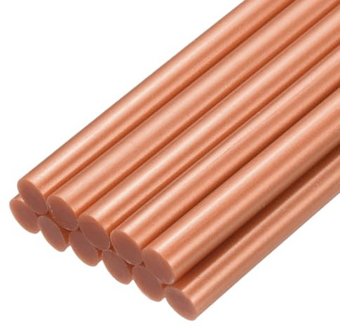 sourcing map Mini Hot Glue Sticks for Glue Gun 7mm x 100mm Rose Gold 12pcs