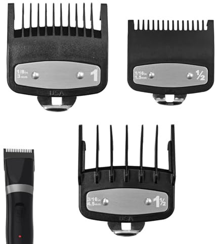 3Pcs Hair Clipper Guards Black Hair Clipper Guards Combs Compatible with Wahl Clipper Guards Combs Hair Clipper Attachments Comb Standard Salon Barber Shop Hair Clipper Guard Combs