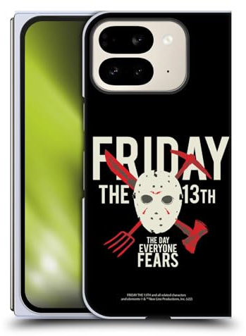 Head Case Designs sous Licence Officielle Friday The 13th 1980 Le Jour Où Tout Le Monde Craint Graphiques Coque Dure pour l'arrière Compatible avec Google Pixel 9 Pro Fold